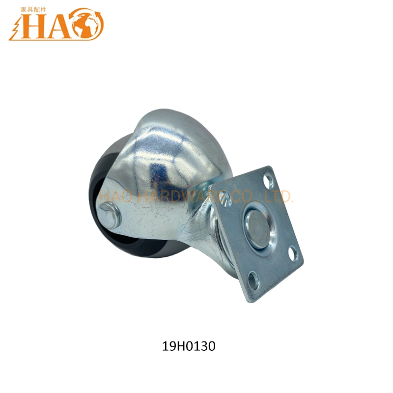 Industry TPR Wheel Flat Swivel Type Ball Shape Castor 40mm Without Break