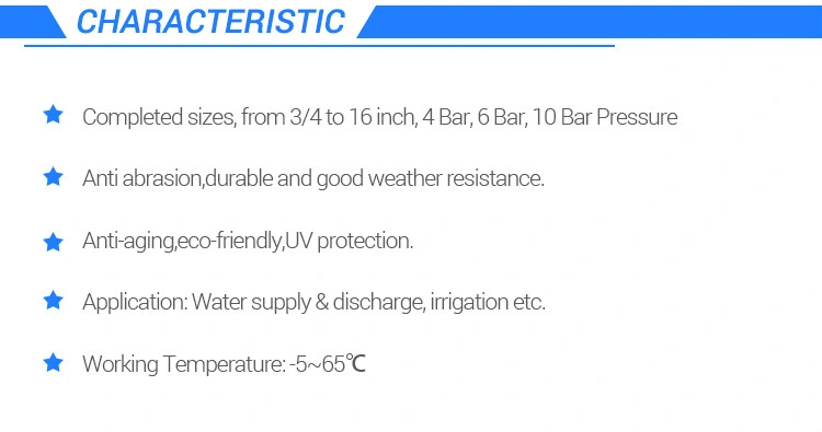 6 Inch 150mm 4bar/58psi PVC Lay Flat Hose