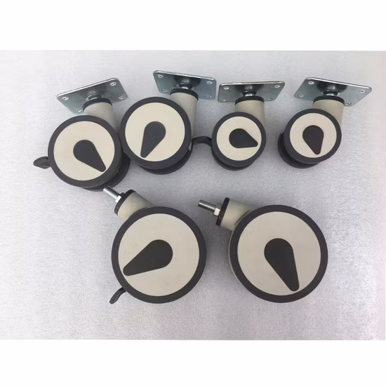 Ruote gemellate in nylon da 100 mm, ruota girevole da 4 pollici con freno