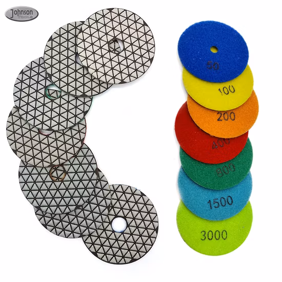 Strumenti per lucidatura di granito di marmo di buona qualità da 4 pollici 100 mm Tampone per lucidatura a secco diamantato per calcestruzzo di pietra di quarzo