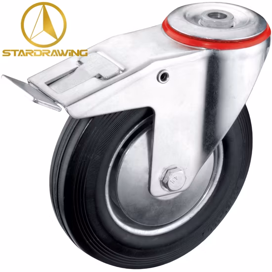Ruota girevole industriale durevole con ruota in PP personalizzabile 80 100 125 200